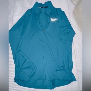 NIKE: Turquoise Dri-Fit Jacket - Size Large